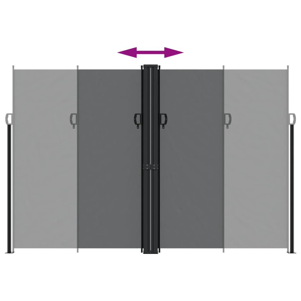 Σκίαστρο Πλαϊνό Συρόμενο Μαύρο 220 x 500 εκ.