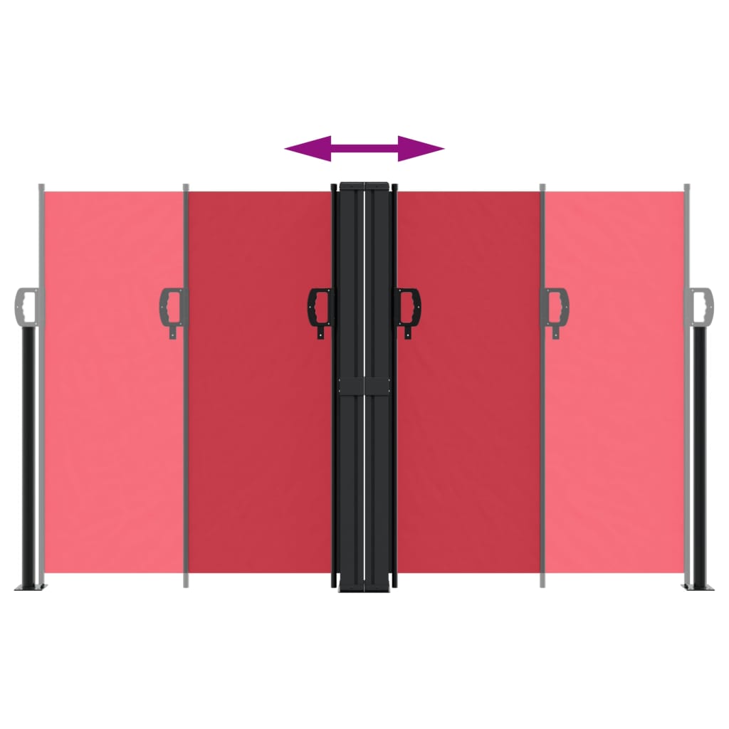 Διαχωριστικό Βεράντας Συρόμενο Κόκκινο 140 x 1200 εκ.