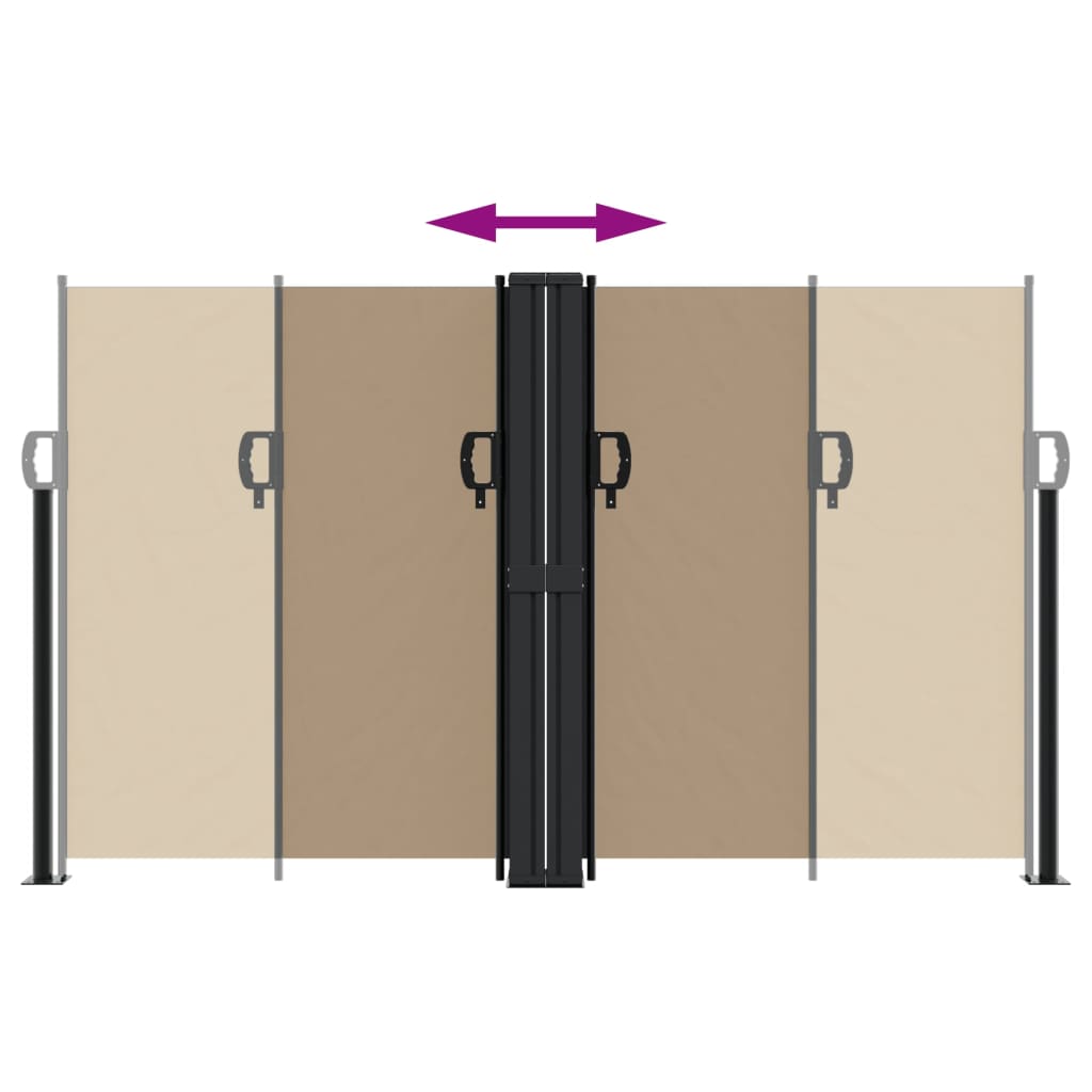Σκίαστρο Πλαϊνό Συρόμενο Taupe 140 x 1200 εκ.