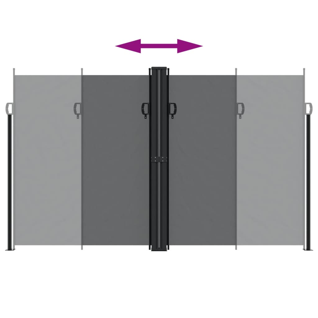 Σκίαστρο Πλαϊνό Συρόμενο Μαύρο 200 x 1200 εκ.