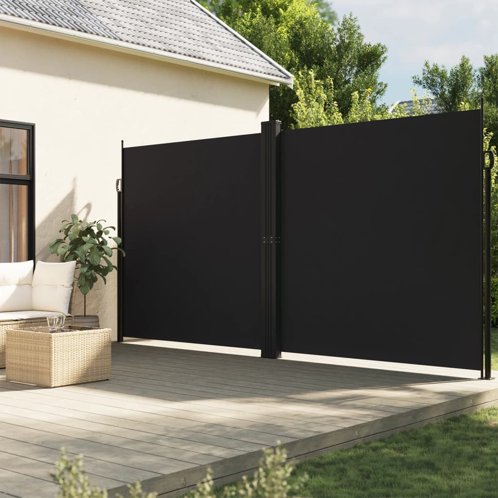 Σκίαστρο Πλαϊνό Συρόμενο Μαύρο 220 x 1200 εκ. - Pakobazaar