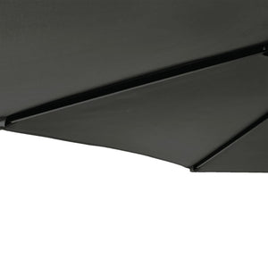 Ομπρέλα Κήπου με Ατσάλινο Ιστό Ανθρακί 225x225x212 εκ.