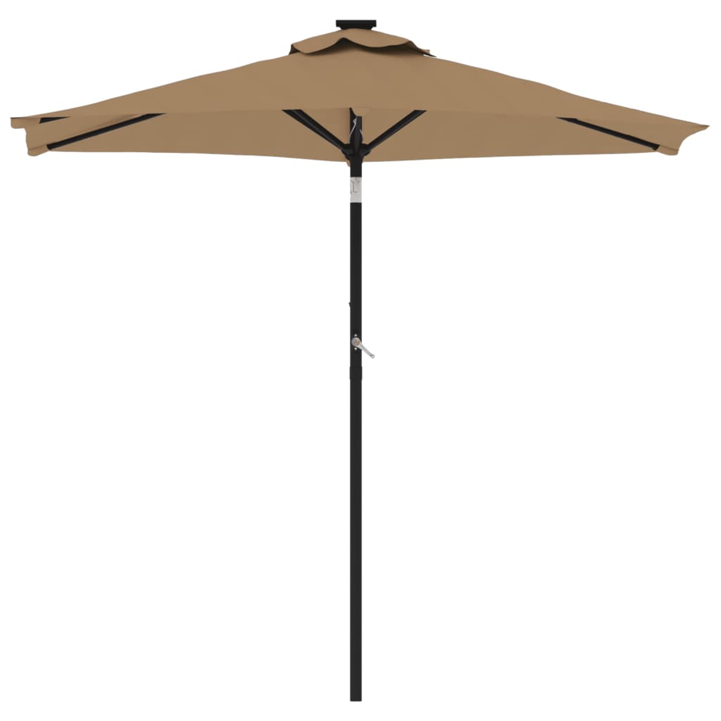 Ομπρέλα Κήπου με Ατσάλινο Ιστό Taupe 225x225x212 εκ.