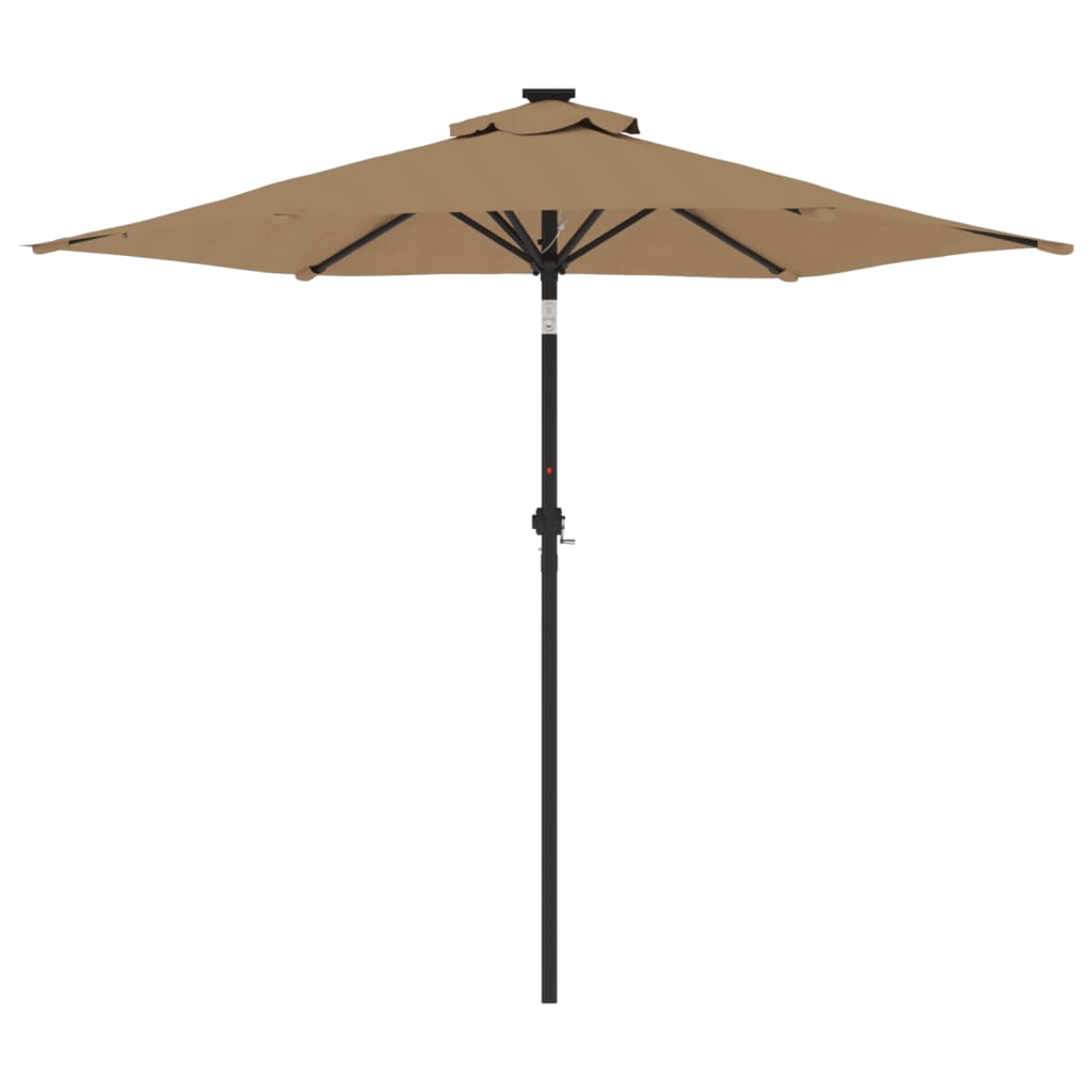 Ομπρέλα Κήπου με Ατσάλινο Ιστό Taupe 225x225x212 εκ.