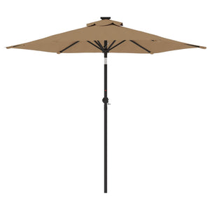 Ομπρέλα Κήπου με Ατσάλινο Ιστό Taupe 225x225x212 εκ.