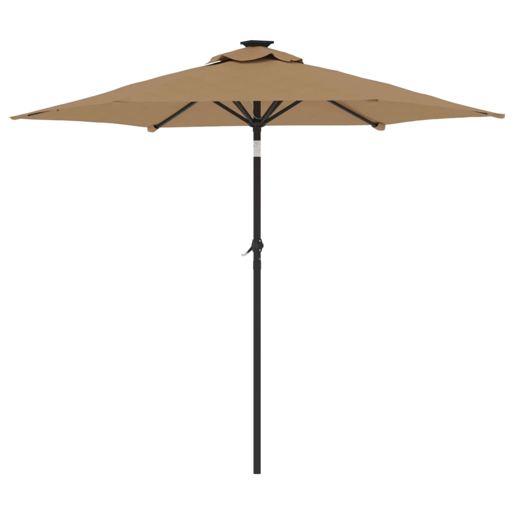 Ομπρέλα Κήπου με Ατσάλινο Ιστό Taupe 225x225x212 εκ.