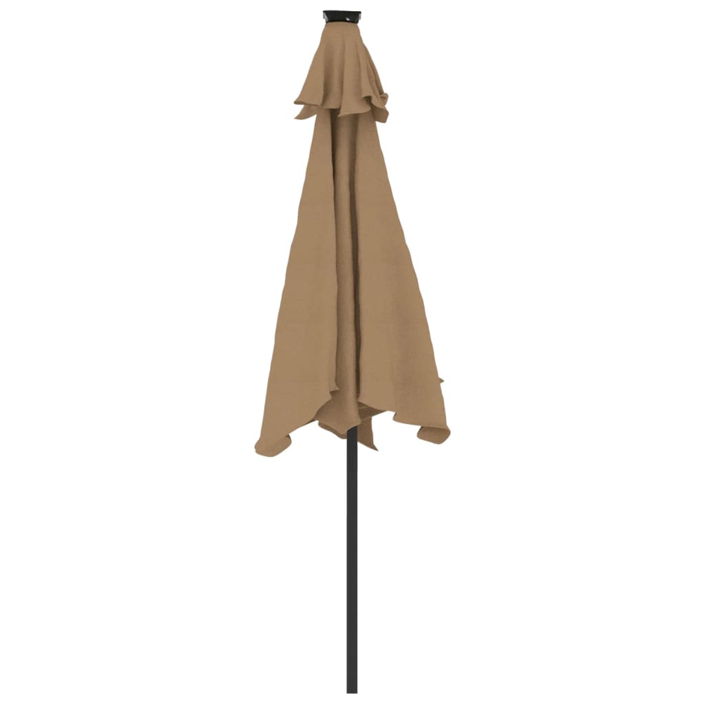 Ομπρέλα Κήπου με Ατσάλινο Ιστό Taupe 225x225x212 εκ.