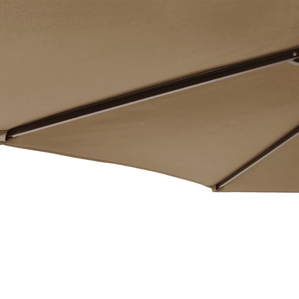 Ομπρέλα Κήπου με Ατσάλινο Ιστό Taupe 225x225x212 εκ.
