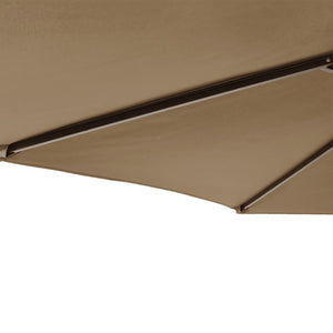 Ομπρέλα Κήπου με Ατσάλινο Ιστό Taupe 225x225x212 εκ.