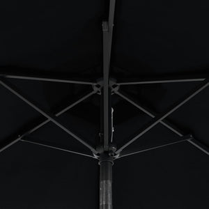 Ομπρέλα Κήπου με Ατσάλινο Ιστό Μαύρη 225x225x212 εκ. - Pakobazaar
