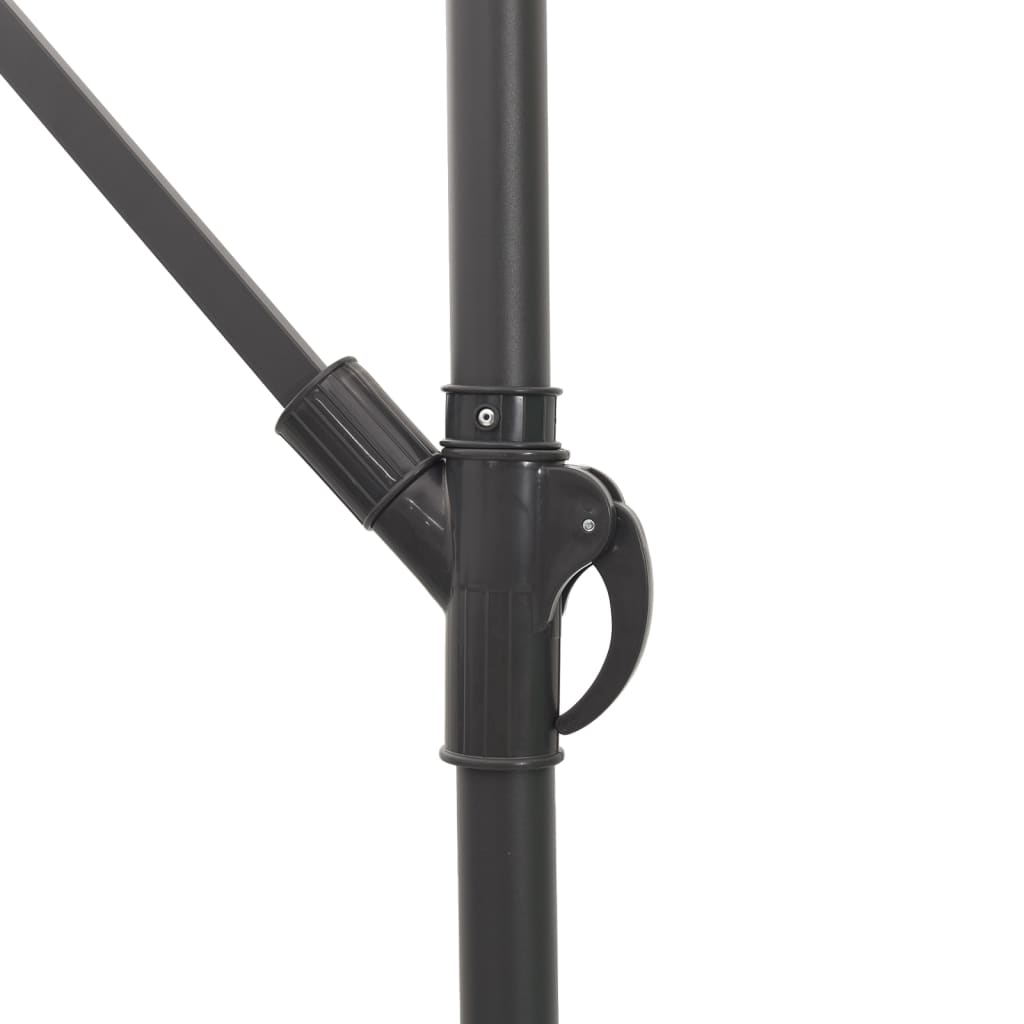 Ομπρέλα Κήπου με Ατσάλινο Ιστό Λευκή 269x269x235 εκ.