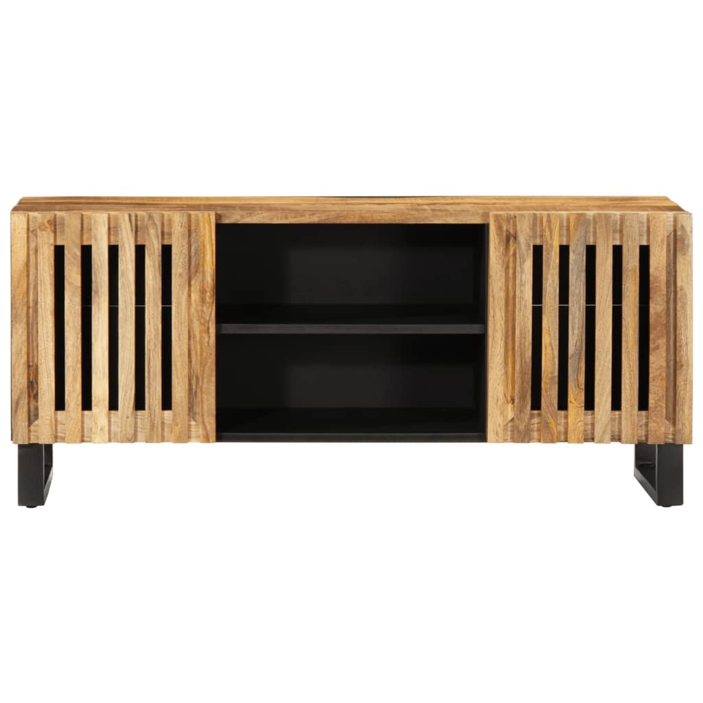 Έπιπλο Τηλεόρασης 105 x 34 x 46 εκ. Μασίφ Ακατέργ. Ξύλο Μάνγκο - Pakobazaar