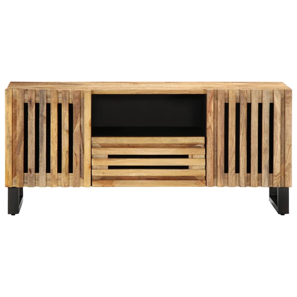 Έπιπλο Τηλεόρασης 100 x 34 x 46 εκ. Μασίφ Ακατέργ. Ξύλο Μάνγκο