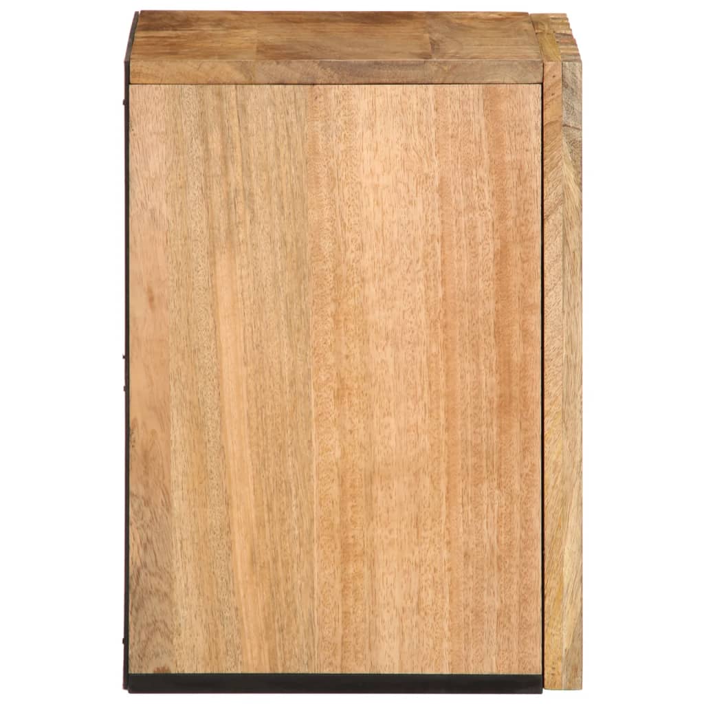 Ντουλάπι Μπάνιου Επιτοίχιο 38x33x48 εκ. Μασίφ Ακατ. Ξύλο Μάνγκο - Pakobazaar