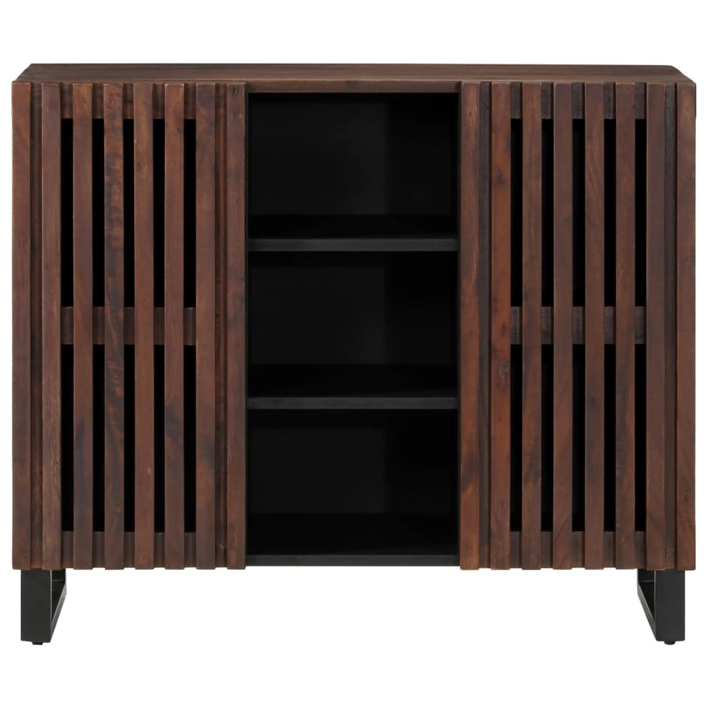 Ντουλάπι Καφέ 90x34x75 εκ. από Μασίφ Ξύλο Μάνγκο - Pakobazaar