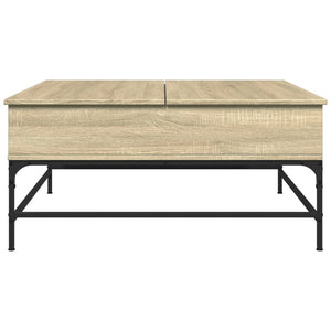 Τραπεζάκι Σαλονιού Sonoma Δρυς 95x95x45 εκ Επεξ. Ξύλο + Μέταλλο