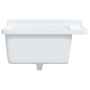 Νιπτήρας Βοηθητικός Επίτοιχος Λευκός 60x40x28 εκ. από Ρητίνη - Pakobazaar