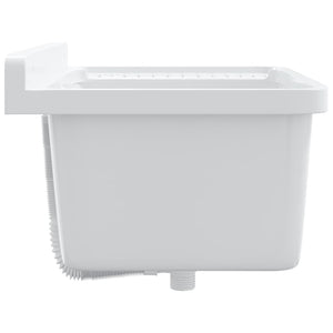 Νιπτήρας Βοηθητικός Επίτοιχος Λευκός 60x40x28 εκ. από Ρητίνη - Pakobazaar