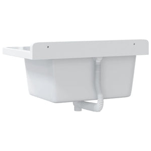 Νιπτήρας Βοηθητικός Επίτοιχος Λευκός 60x40x28 εκ. από Ρητίνη - Pakobazaar