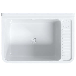 Νιπτήρας Βοηθητικός Επίτοιχος Λευκός 60x40x28 εκ. από Ρητίνη - Pakobazaar