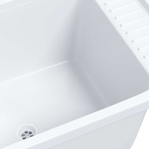 Νιπτήρας Βοηθητικός Επίτοιχος Λευκός 60x40x28 εκ. από Ρητίνη - Pakobazaar