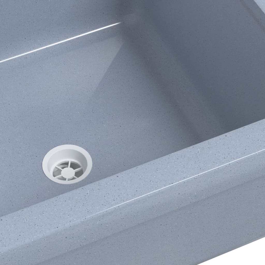 Νιπτήρας Επίτοιχος Γκρι 40x40x24 εκ. από Ρητίνη