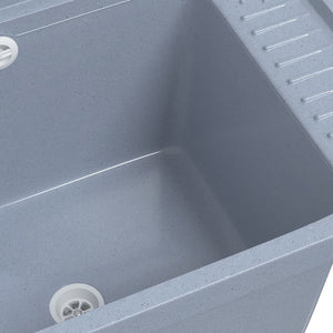 Νιπτήρας Επίτοιχος Γκρι 50x35x24 εκ. από Ρητίνη