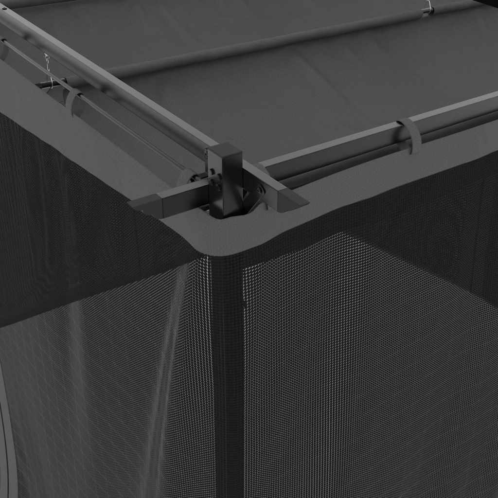 Κιόσκι με Τοίχους από Δίχτυ Ανθρακί 3x3 μ. από Ατσάλι