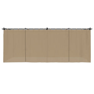 Κιόσκι με Κουρτίνες Taupe 6x3 μ. Ατσάλινο - Pakobazaar
