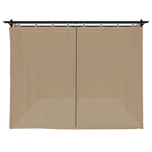 Κιόσκι με Κουρτίνες Taupe 6x3 μ. Ατσάλινο - Pakobazaar