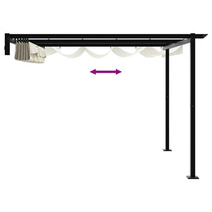 Κιόσκι 300 x 300 x 200 cm Κρεμ Πολυεστέρας