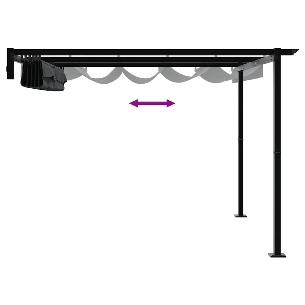 Κιόσκι 300 x 300 x 200 cm Ανθρακί Πολυεστέρας