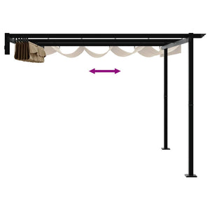 Κιόσκι 300 x 300 x 200 cm Taupe Πολυεστέρας