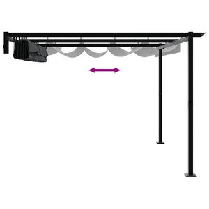 Κιόσκι 400 x 300 x 200 εκ Ανθρακί Πολυεστέρας - Pakobazaar