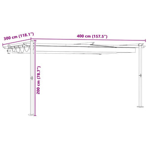 Κιόσκι 400 x 300 x 200 εκ Taupe Πολυεστέρας