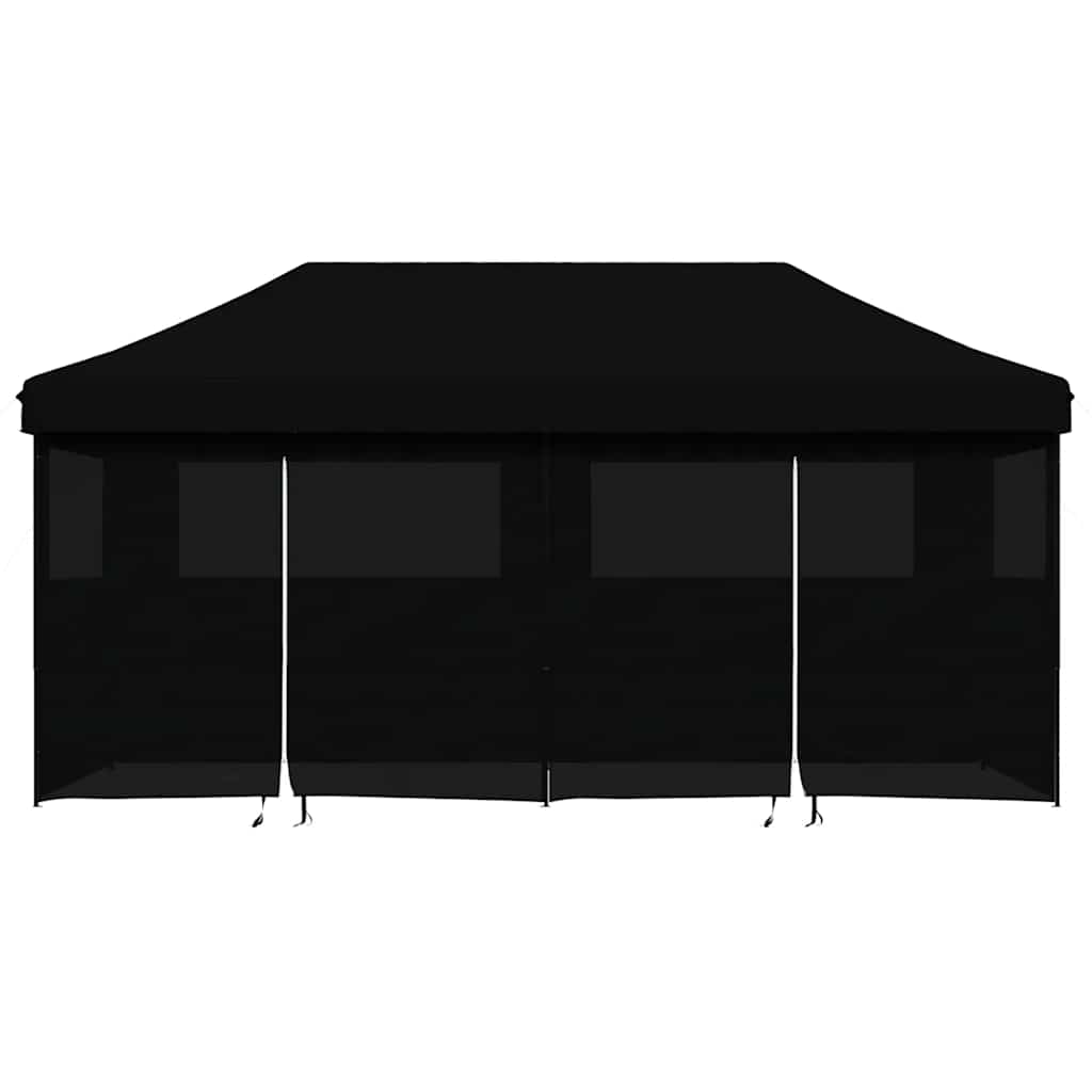 Τέντα Εκδηλώσεων με 4 Τοιχώματα Πτυσσόμενη Pop-Up Μαύρο - Pakobazaar