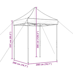 Τέντα Εκδηλώσεων Πτυσσόμενη Pop-Up Μπεζ 200x200x306 εκ.