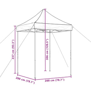 Τέντα Εκδηλώσεων Πτυσσόμενη Pop-Up Taupe 200x200x306 εκ. - Pakobazaar
