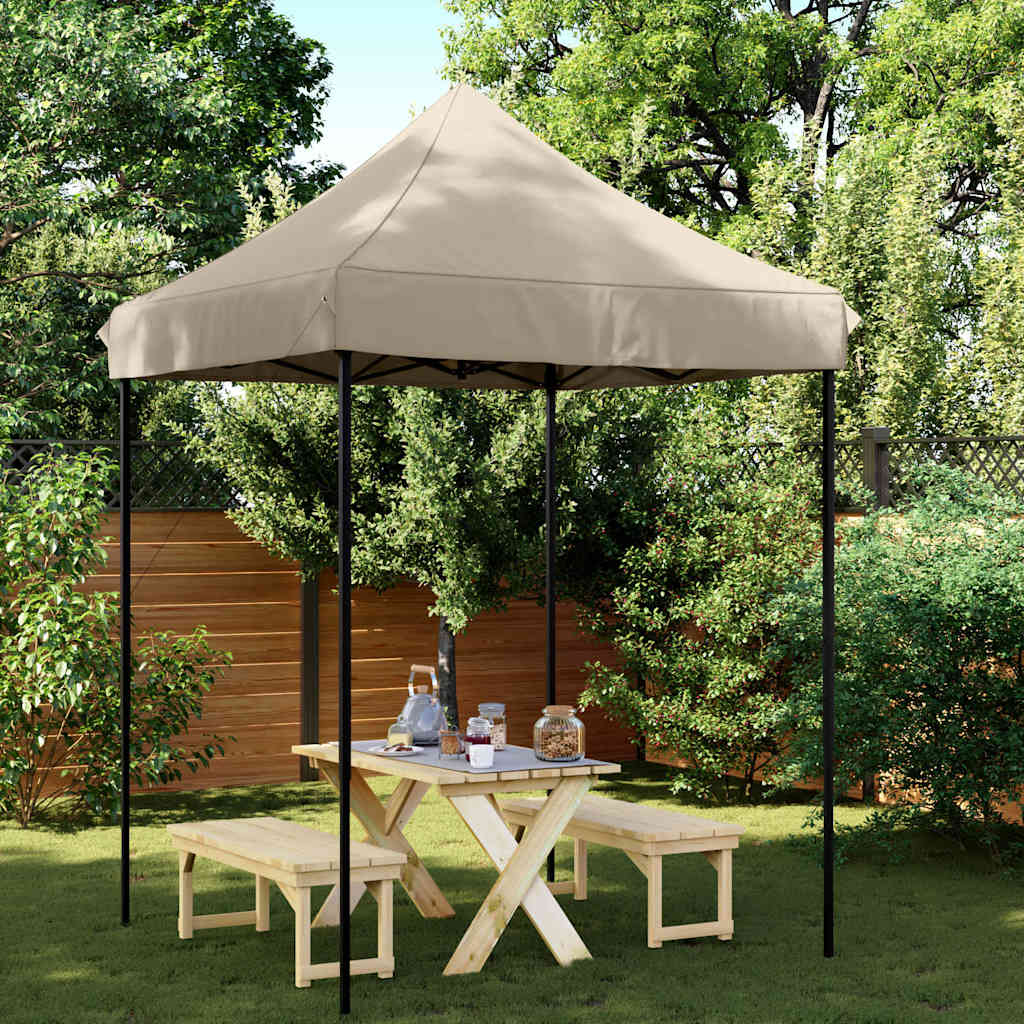 Τέντα Εκδηλώσεων Πτυσσόμενη Pop-Up Taupe 200x200x306 εκ. - Pakobazaar