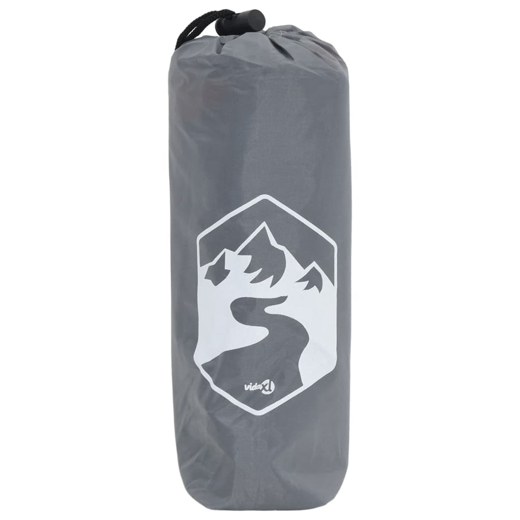 Πόντσο Βροχής με Κουκούλα 2 σε 1 Γκρι/Πράσινο 223 x 145 εκ.