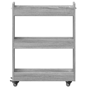 Έπιπλο με Ρόδες Γκρι Sonoma 60x22x79 εκ. από Επεξεργασμένο Ξύλο - Pakobazaar
