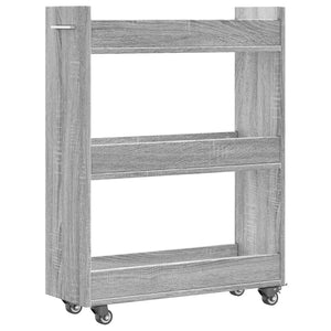 Έπιπλο με Ρόδες Γκρι Sonoma 60x22x79 εκ. από Επεξεργασμένο Ξύλο - Pakobazaar