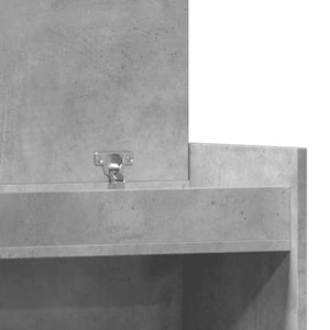 Παπουτσοθήκη Γκρι Σκυροδέματος 100,5x28x100 εκ. Επεξεργ. Ξύλο - Pakobazaar
