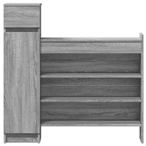 Παπουτσοθήκη Γκρι Sonoma 100,5x28x100εκ. από Επεξεργασμένο Ξύλο