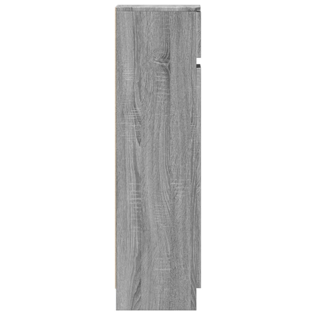 Παπουτσοθήκη Γκρι Sonoma 100,5x28x100εκ. από Επεξεργασμένο Ξύλο