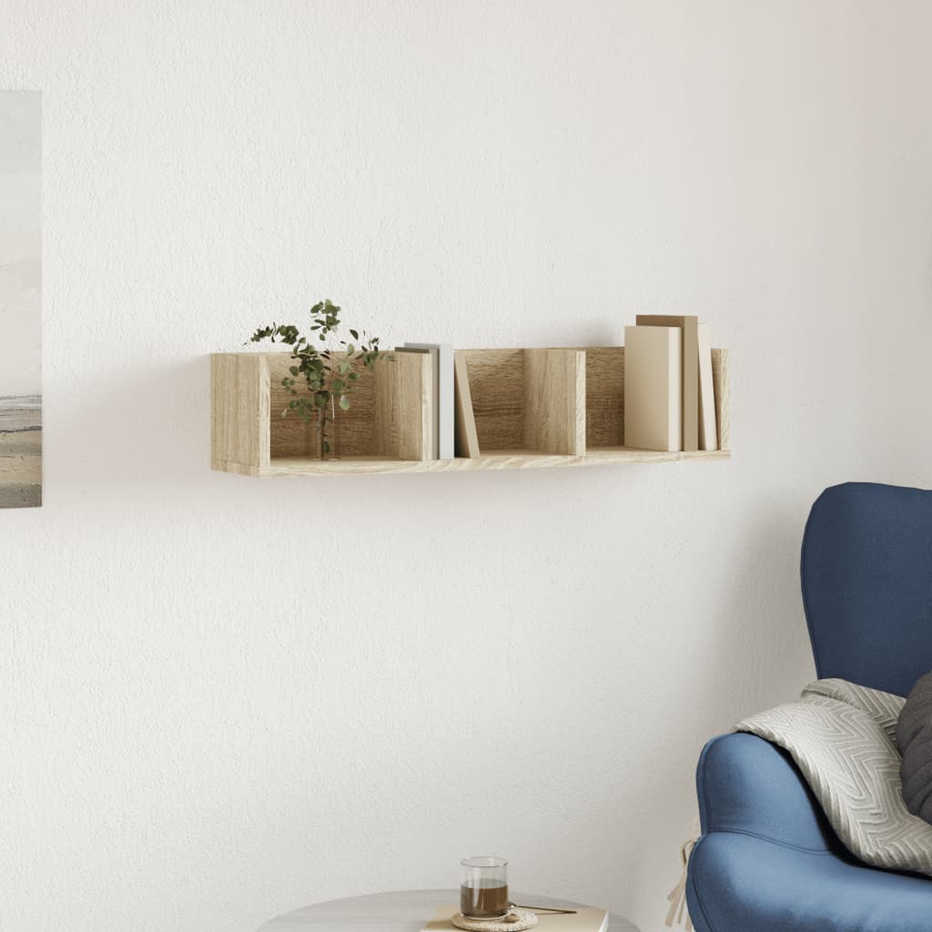 Ντουλάπι Τοίχου Sonoma Δρυς 75x18x16,5 εκ. Επεξεργασμένο Ξύλο - Pakobazaar