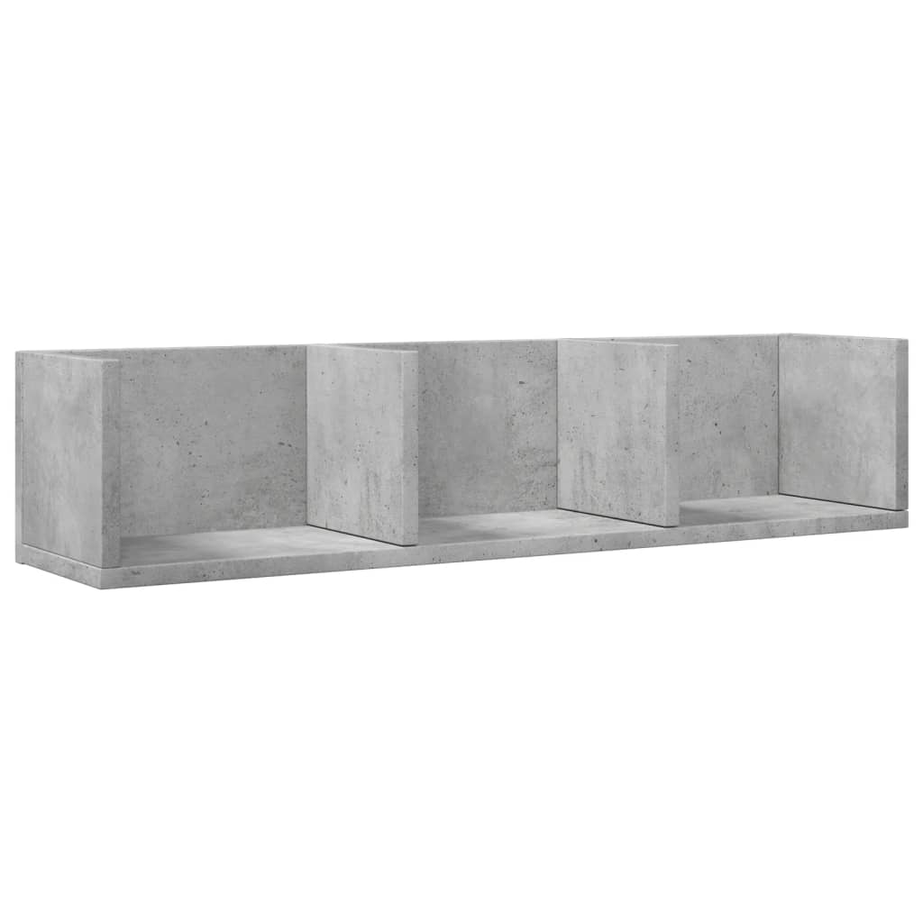 Ντουλάπια Τοίχου 2 τεμ. Γκρι Σκυρ. 75x18x16,5 εκ. Επεξ. Ξύλο