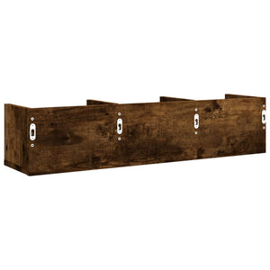 Ντουλάπια Τοίχου 2 τεμ. Καπνιστή δρυς 75x18x16,5 εκ. Επεξ. Ξύλο - Pakobazaar
