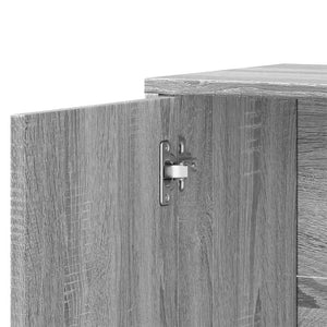 Βοηθητικό Ντουλάπι Γκρι Sonoma 60x31x70 εκ. Επεξεργασμένο Ξύλο - Pakobazaar