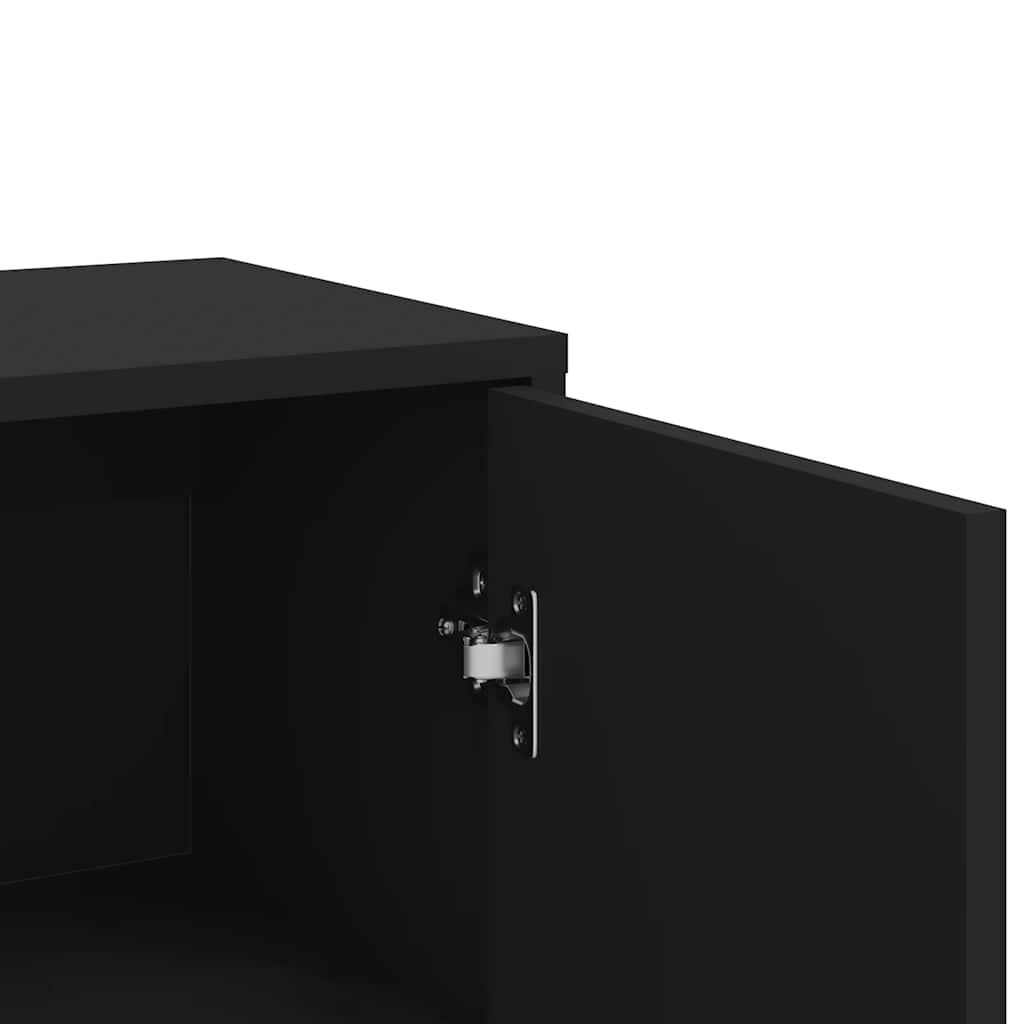 Συρταριέρα Μαύρη 60 x 31 x 84 εκ. από Επεξεργασμένο Ξύλο - Pakobazaar